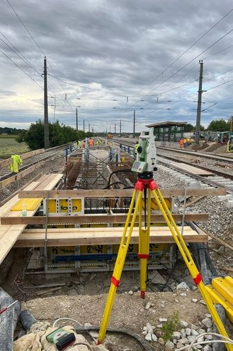 Gleisvermessungsarbeiten