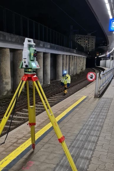Gleisvermessungsarbeiten