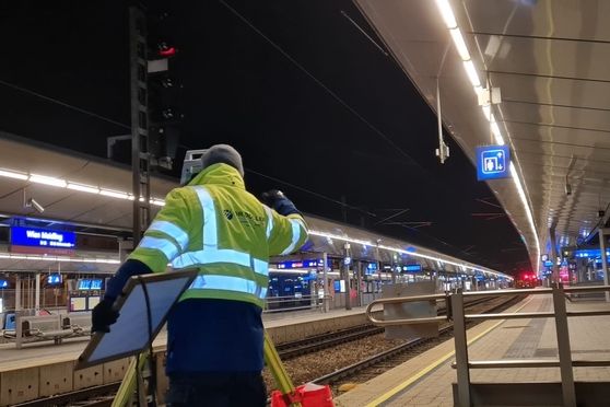 Gleisvermessungsarbeiten