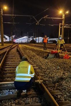 Gleisvermessungsarbeiten